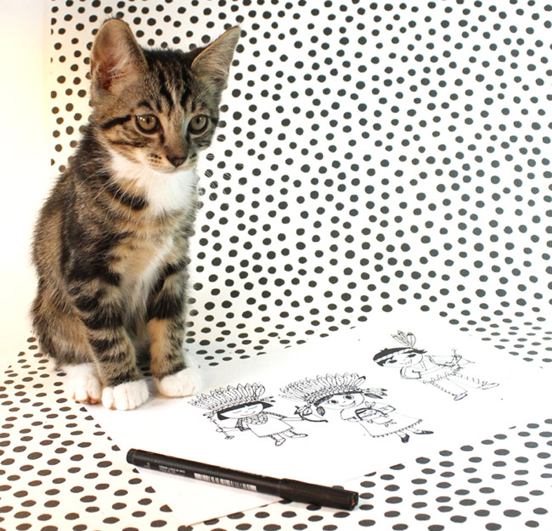 kitten-sketching-indian-so-happy-design