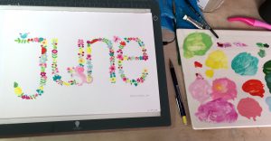 uniekgeboortekaartje meisje handlettering op maat gemaakt