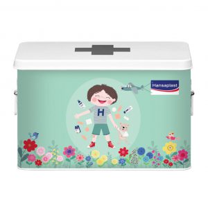 illustratie digitaal hansaplast verbanddoos bloemen vogels jongentje pleister so happy design grafisch ontwerp illustrator Utrecht marketing Omnicom media group in opdracht